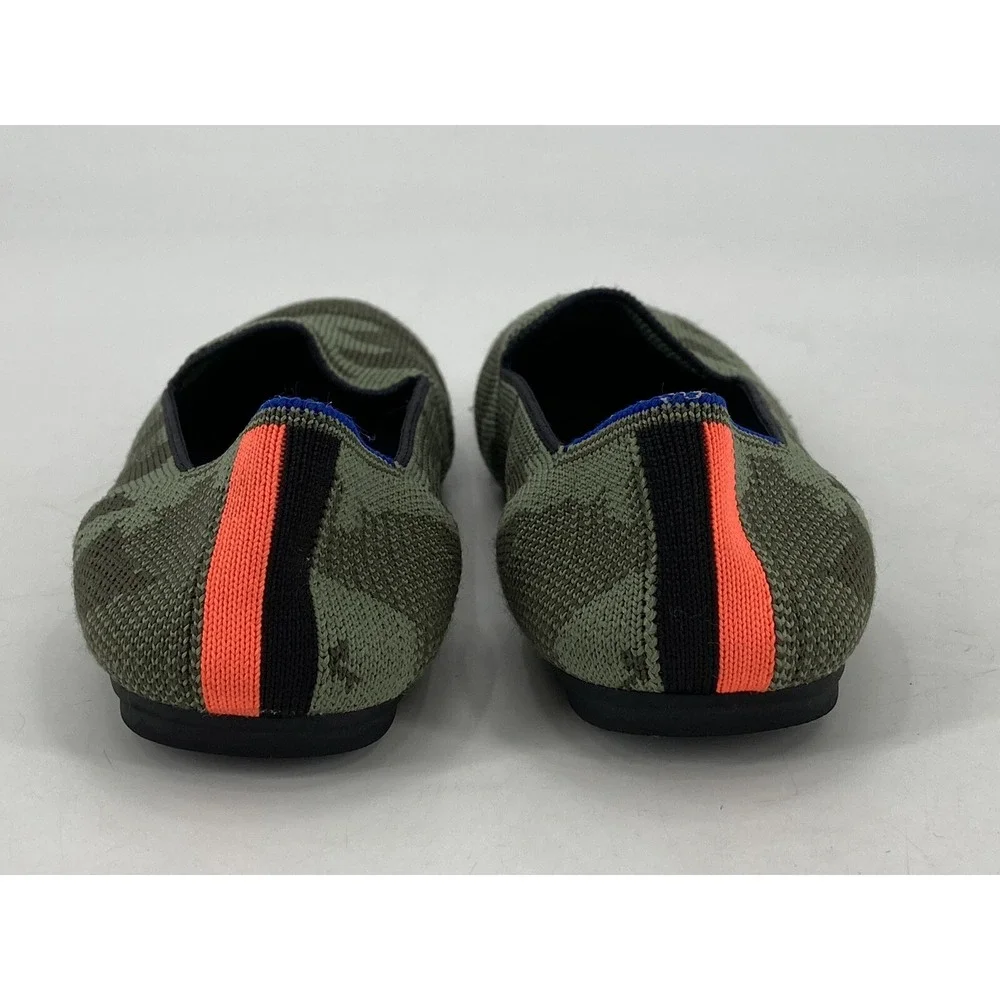 Rothy's‎ Size 3 Youth Olive Camo Textile The Kids Loafer Casual Flat Shoe